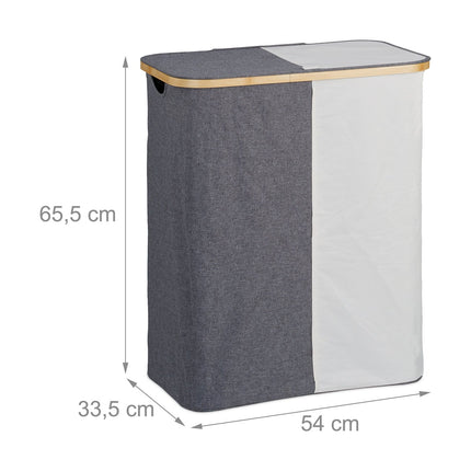 Veļas grozs ar 2 nodalījumiem 110 l
