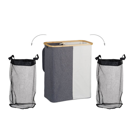 Veļas grozs ar 2 nodalījumiem 110 l