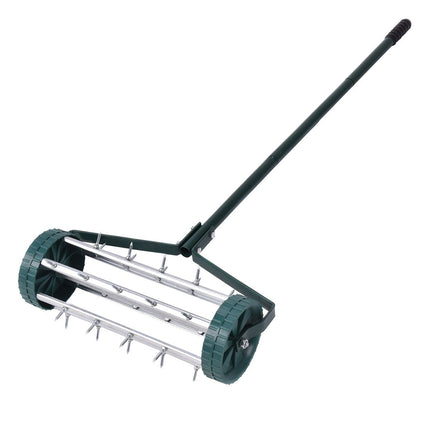 Zāliena aeratora veltnis, 45 cm plats, tērauds un plastmasa
