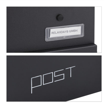 Letterbox with newspaper holder