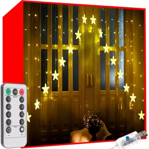 Gaismas aizkars 136LED USB silti balta KŚ19738