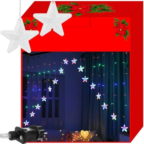 Gaismas aizkars 136LED - daudzkrāsu 31V KŚ11336