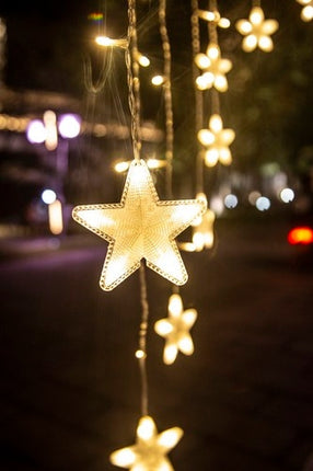 Gaismas aizkars 136LED - silti balta 31V KŚ11337