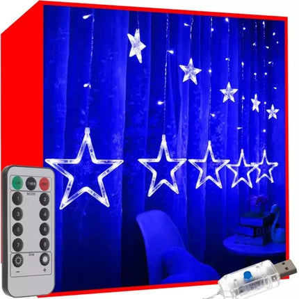 Gaismas aizkars 138 LED USB - vēsi balta KŚ19752