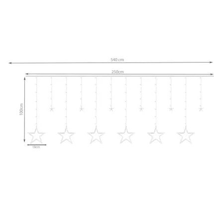 Gaismas aizkars 138 LED USB - vēsi balta KŚ19752