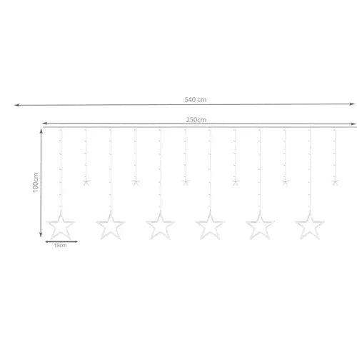 Gaismas aizkars 138LED USB - silti balta KŚ19750
