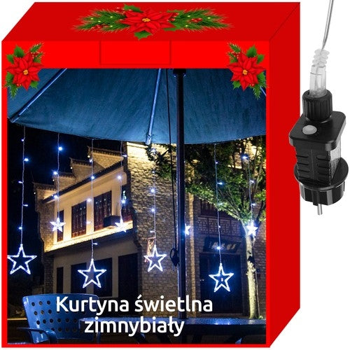 Gaismas aizkars 138LED - auksti balta 31V KŚ11318