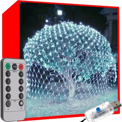 Gaismas aizkars 160 LED USB - auksti balta KŚ19760