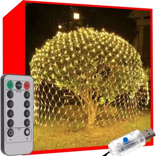 Gaismas aizkars 160 LED USB - silti balta KŚ19762