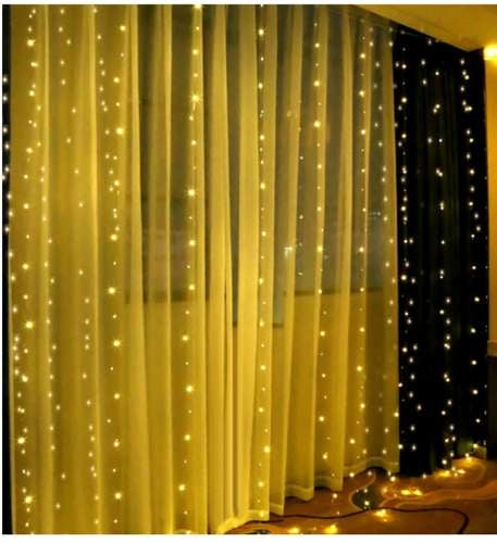 Gaismas aizkars 300LED - silti balta 31V KŚ11332