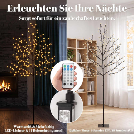 Lighted Cherry Blossom Tree 180 cm with 200 LEDs, 20 Bendable Branches, IP44