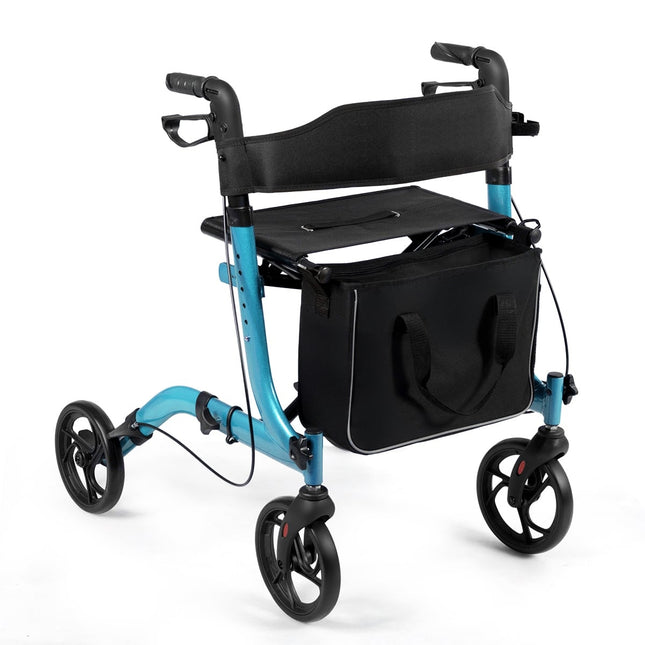 Viegls, salokāms rollators, regulējams augstums, zils