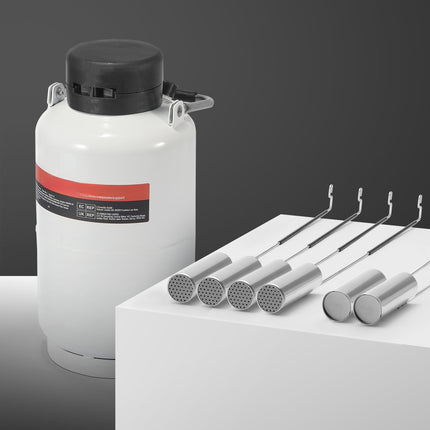 Liquid Nitrogen Dewar, 3L Aluminum, 6 Canisters Bag