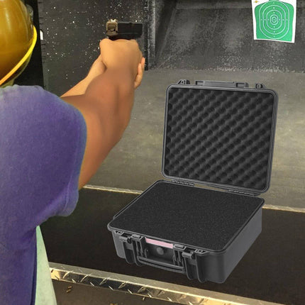Lockable Hard Pistol Case for 6, IP67, Pre-Cut PU Foam