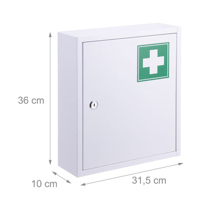 Slēdzams medicīnas skapītis - 3 nodalījumi, stiprināms pie sienas
