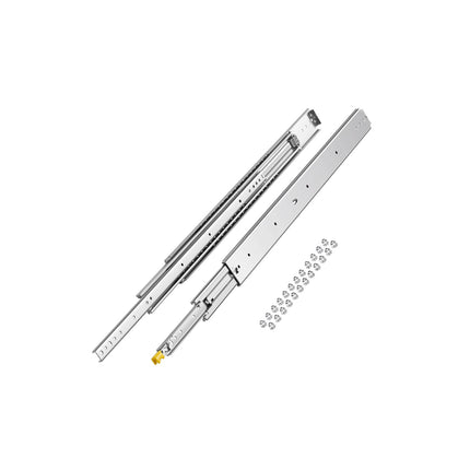 Locking Drawer Slides, 37 In, 500 lb, Full Extension