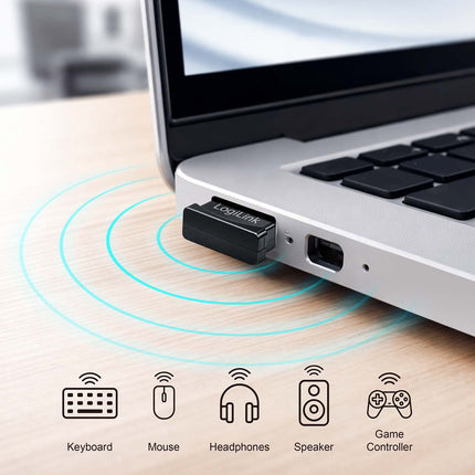 LogiLink Bluetooth 6.0 USB adapteris ar 20 m darbības rādiusu, līdz 3 Mb/s