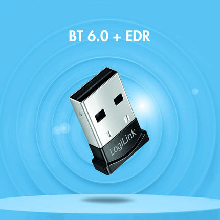 LogiLink Bluetooth 6.0 USB adapteris ar 20 m darbības rādiusu, līdz 3 Mb/s
