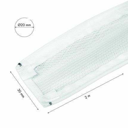 LogiLink pinuma rāvējslēdzēja kabeļa uzmava 30 mm x 2 m, balta, 360° aizsardzība