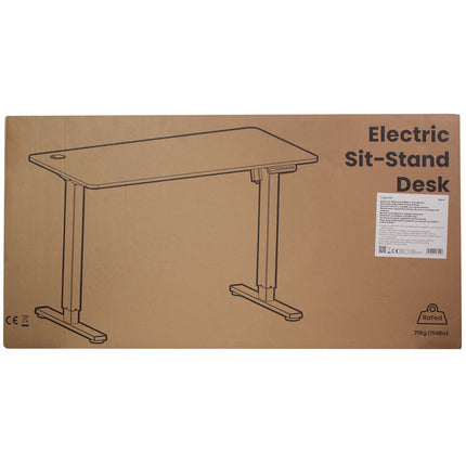 LogiLink elektriski regulējams rakstāmgalds, 1200 x 600 mm, melns/brūns