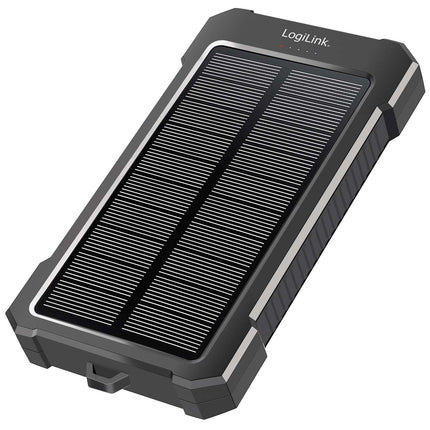 LogiLink saules enerģijas pārnēsājamais akumulators 10 000 mAh ar 20 W PD, IP64