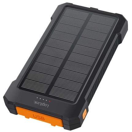 LogiLink saules enerģijas pārnēsājamais akumulators 10 000 mAh ar 20 W PD, IP64