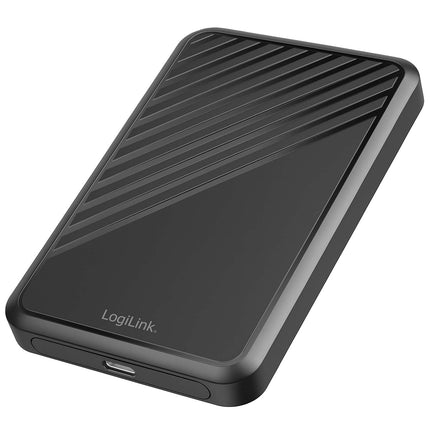 LogiLink USB-C korpuss 2,5 collu SATA HDD/SSD diskam līdz 10 TB, 5 Gbps, melns