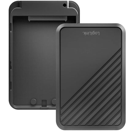 LogiLink USB-C korpuss 2,5 collu SATA HDD/SSD diskam līdz 10 TB, 5 Gbps, melns