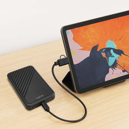 LogiLink USB-C korpuss 2,5 collu SATA HDD/SSD diskam līdz 10 TB, 5 Gbps, melns