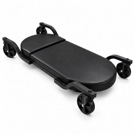 Low Padded Workshop Creeper with Swivel Castors, Max. 180 kg, Black