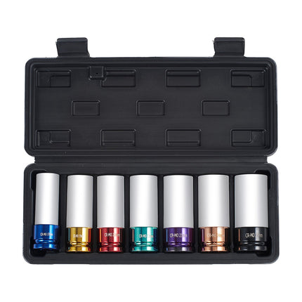 Lug Nut Impact Socket Set, 1/2 in Drive, 7-Piece 17–27mm