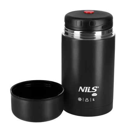 Pusdienu termoss 1000 ml, melns, izolēta kolba