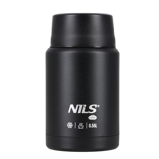 Pusdienu termoss 550ml, melns, nerūsējošais tērauds