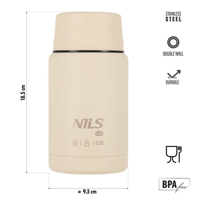 Pusdienu termoss 550ml nerūsējošā tērauda, ​​hermētisks