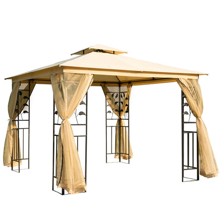 Grezna paviljona 3x3 m dārza paviljona ballīšu telts, dārza telts, pagoda, bēša