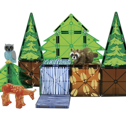 Magna-Tiles magnētiskās celtniecības flīzes, meža dzīvnieki, 25 gab.