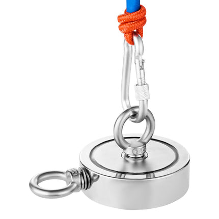 Magnet Fishing Kit, Double-Sided 1400 Lb with Rope Hook