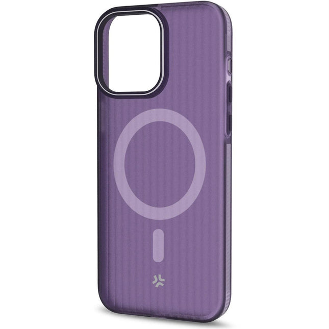 Magsuit MagSafe compatible case iPhone 16 semi-transparent Purple