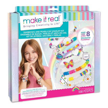 Make It Real DIY rotaslietu komplekts ar varavīksnēm un pērlēm