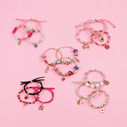 Make It Real Juicy Couture žilbinošās pārsteiguma kastes DIY rotaslietu komplekts