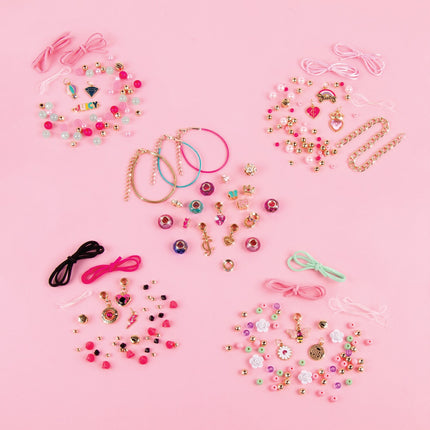Make It Real Juicy Couture žilbinošās pārsteiguma kastes DIY rotaslietu komplekts
