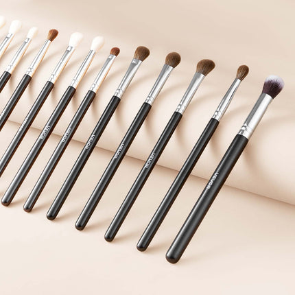 Makeup Brush Set, 34-Piece with Case, Wood Handles