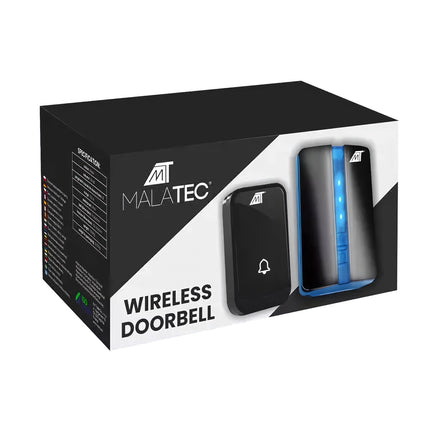 Malatec 23371 melns bezvadu durvju zvans