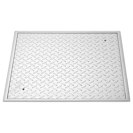 Manhole Cover With Frame, 500 x 500mm Slip-Resistant Carbon Steel