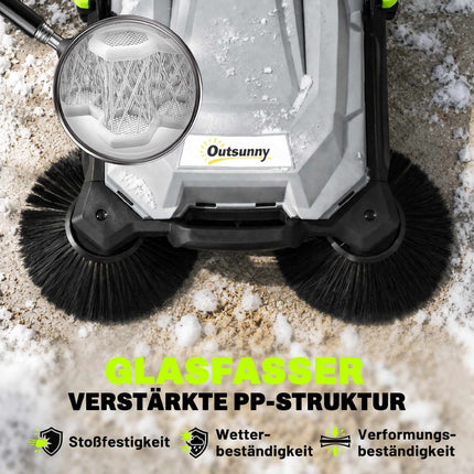 Manuāla grīdas slaucītāja, 68 cm platums, 24 l atkritumu tvertne, regulējams rokturis