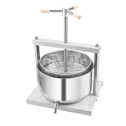 Manual Fruit Wine Press 12L, Stainless Steel Double Barrel