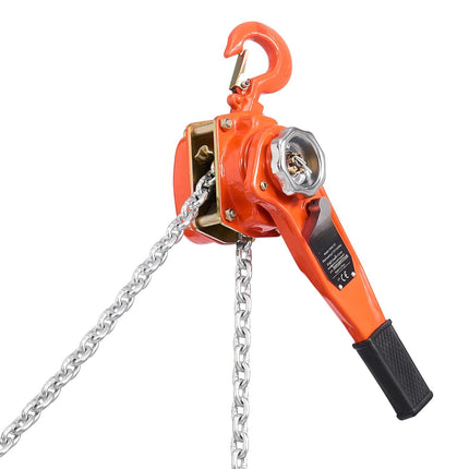 Manual Lever Chain Hoist, 0.75 Ton 6 m Lift, G80 Chain