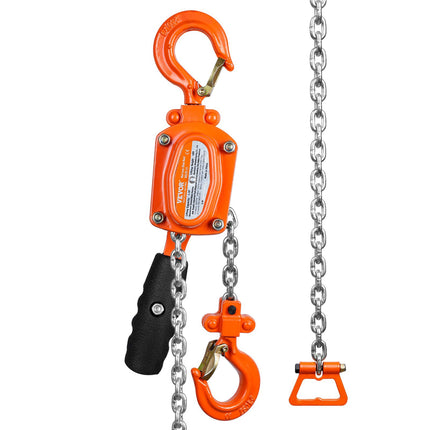 Manual Lever Chain Hoist, 1/4 Ton 3.05 m Lift, 360 Hook