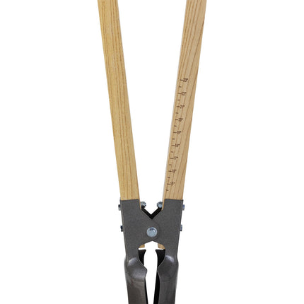 Manual Post Hole Digger, 57.5 In, Wood Handle, Depth Scale