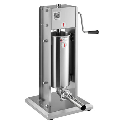 Manual Sausage Stuffer, 5L Stainless Steel, 5 Tubes